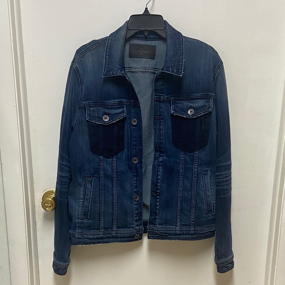 7 For All Mankind Dark Blue Denim Jacket
